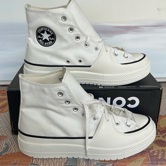 Converse Mens CTAS A02832C
CTAS CONSTRUCT HI VINTAGE WHITE/BLACK/EGRET
PLATFORMS - Picture 3 of 16